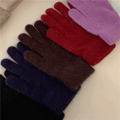 10 colors 색상별 귀여운 토끼 장갑 / 방한 발열 따뜻한 겨울 필수템 캐주얼 손가락 장갑 해외